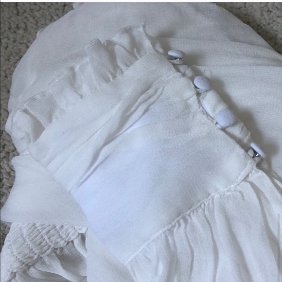 Free people Victoria Rouched Ruffle Button Blouse - Picture 5 of 5